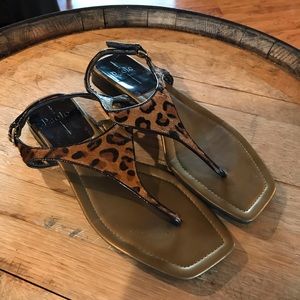 Leopard print sandals